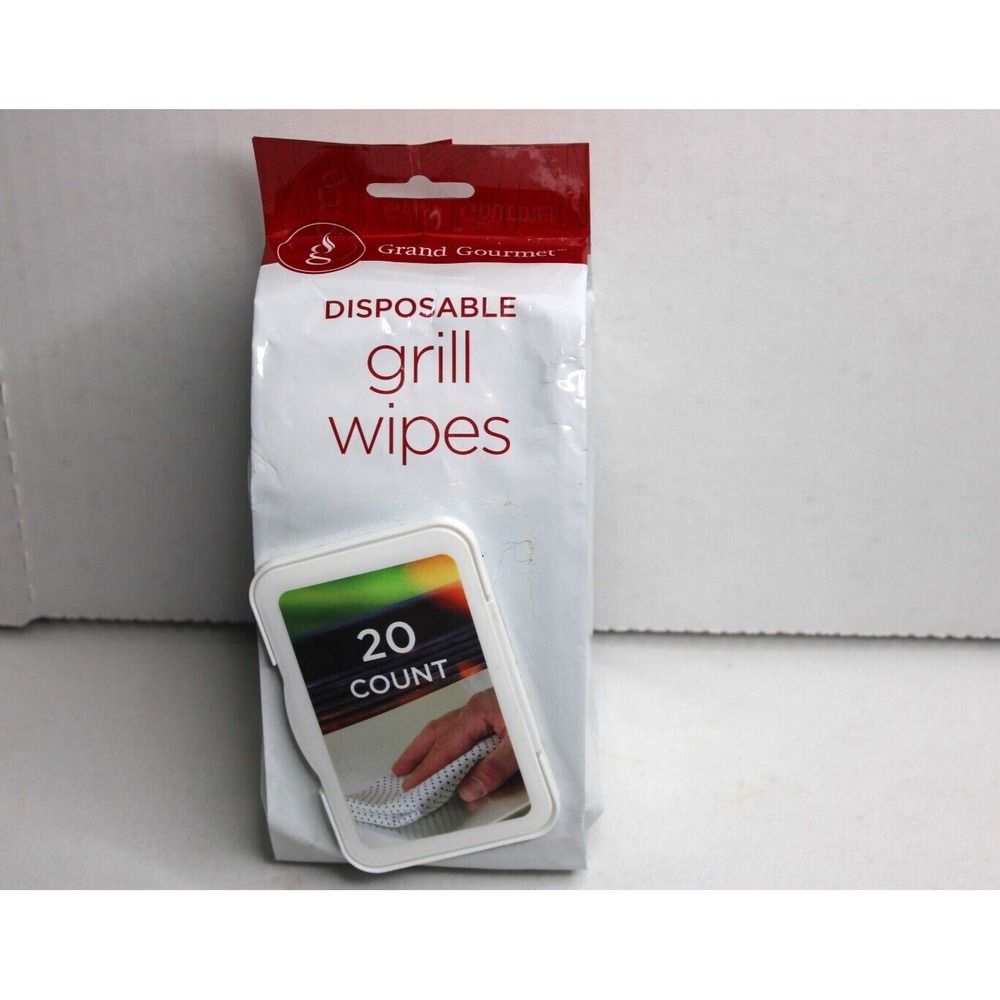 Grand Gourmet Disposable Grill Wipes 20 Count NEW Sealed‎